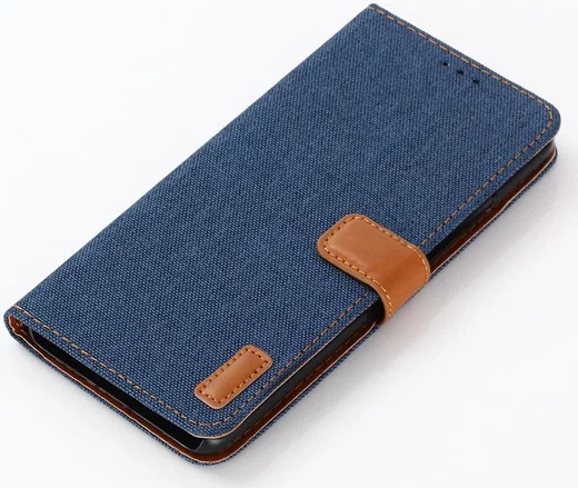 Huawei Mate 20 Pro Jeans Portemonnee Hoesje Donker Blauw afbeelding 5