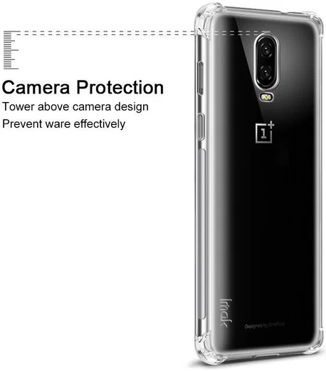 IMAK OnePlus 6T Hoesje Flexibel TPU met Screenprotector Matte Zwart afbeelding 9