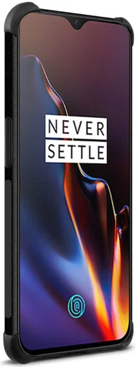 IMAK OnePlus 6T Hoesje Flexibel TPU met Screenprotector Matte Zwart afbeelding 5