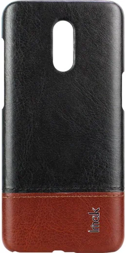 OnePlus 6T Back Cover met Lederen Coating Zwart / Bruin afbeelding 5