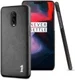 OnePlus 6T Back Cover met Lederen Coating Zwart afbeelding 1