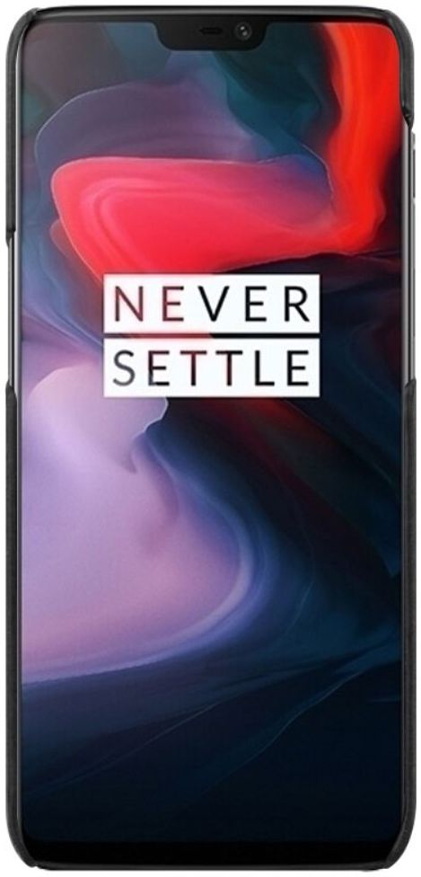 OnePlus 6T Back Cover met Lederen Coating Zwart afbeelding 4