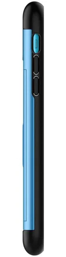 Spigen Slim Armor Card Holder Case Apple iPhone XR Hoesje Blauw afbeelding 8