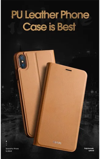X-Level Flip Hoesje met Kaarthouder Apple iPhone XS Max Blauw afbeelding 4