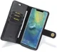 Huawei Mate 20 Pro Echt Leren 2-in-1 Portemonnee Hoesje Zwart afbeelding 2