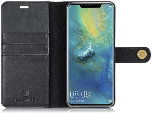 Huawei Mate 20 Pro Echt Leren 2-in-1 Portemonnee Hoesje Zwart afbeelding 13
