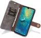 Huawei Mate 20 Echt Leren 2-in-1 Portemonnee Hoesje Grijs afbeelding 1