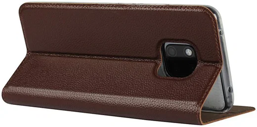Huawei Mate 20 Pro Echt Leren Book Case Hoesje Bruin afbeelding 3