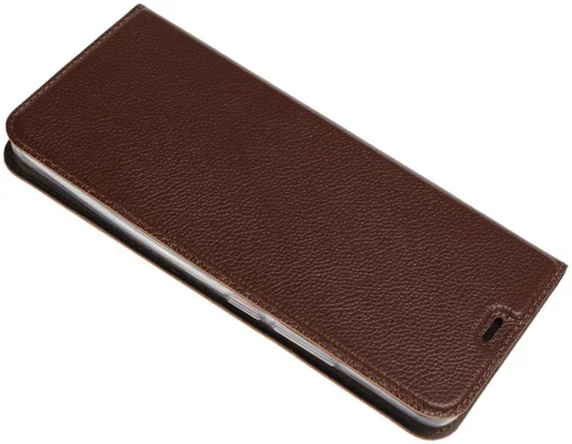 Huawei Mate 20 Pro Echt Leren Book Case Hoesje Bruin afbeelding 7