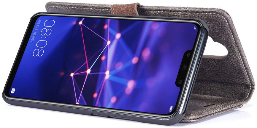 Huawei Mate 20 Lite Echt Leren 2-in-1 Portemonnee Hoesje Grijs afbeelding 12