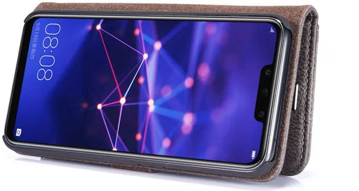 Huawei Mate 20 Lite Echt Leren 2-in-1 Portemonnee Hoesje Grijs afbeelding 5