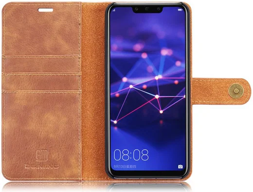 Huawei Mate 20 Lite Echt Leren 2-in-1 Portemonnee Hoesje Bruin afbeelding 14