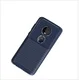 Motorola Moto G7 Siliconen Carbon Hoesje Blauw afbeelding 2