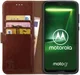 Rosso Element Motorola Moto G7 Hoesje Book Cover Bruin afbeelding 1