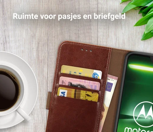 Rosso Element Motorola Moto G7 Hoesje Book Cover Bruin afbeelding 6