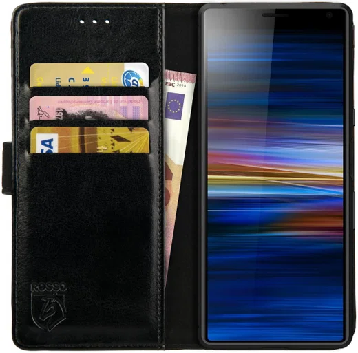 Rosso Element Sony Xperia 10 Plus Hoesje Book Cover Zwart afbeelding 1