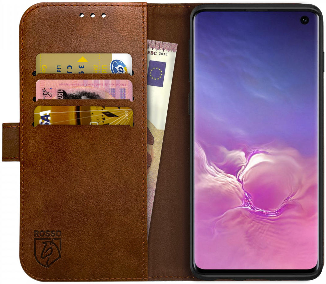 Rosso Element Samsung Galaxy S10 Hoesje Book Cover Bruin afbeelding 1