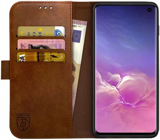 Rosso Element Samsung Galaxy S10 Hoesje Book Cover Bruin afbeelding 1