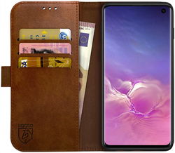 Rosso Element Samsung Galaxy S10 Hoesje Book Cover Bruin afbeelding
