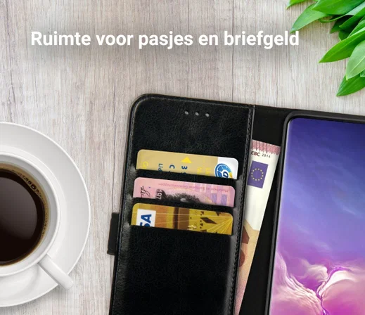 Rosso Element Samsung Galaxy S10 Hoesje Book Cover Zwart afbeelding 6