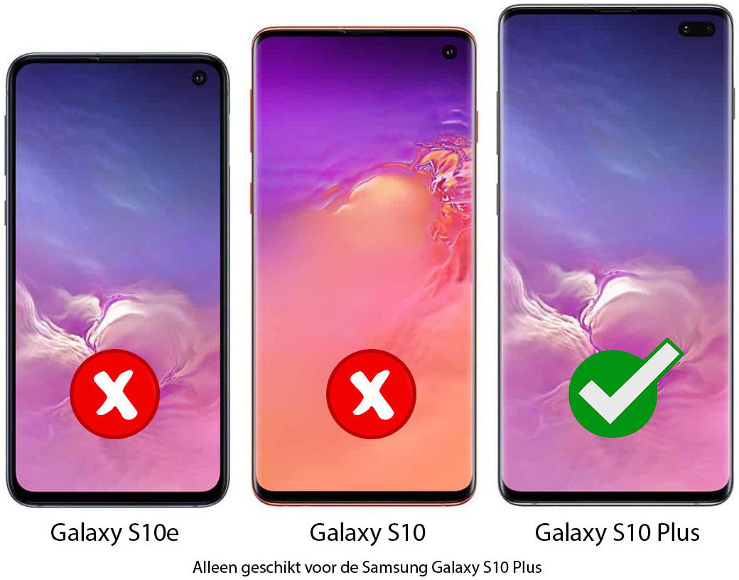 Rosso Element Samsung Galaxy S10 Plus Hoesje Book Cover Zwart afbeelding 13