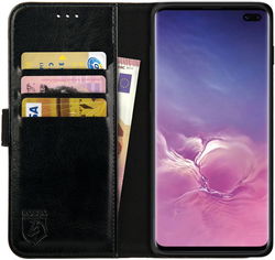 Rosso Element Samsung Galaxy S10 Plus Hoesje Book Cover Zwart afbeelding