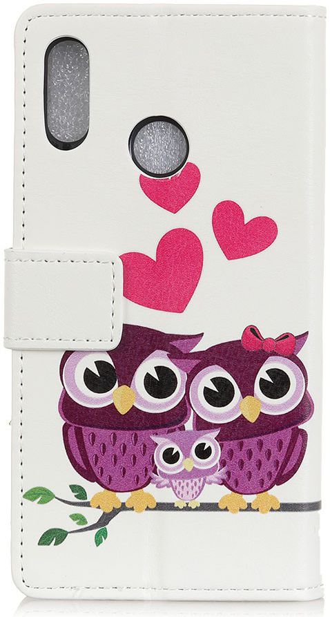 Huawei P Smart (2019) Portemonnee Hoesje met Uil Print afbeelding 3