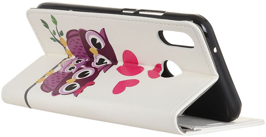 Huawei P Smart (2019) Portemonnee Hoesje met Uil Print afbeelding 5