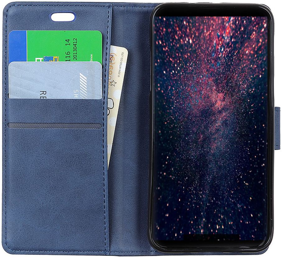 Huawei P Smart (2019) Matte Portemonnee Hoesje Blauw afbeelding 1