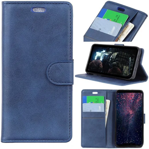 Huawei P Smart (2019) Matte Portemonnee Hoesje Blauw afbeelding 9