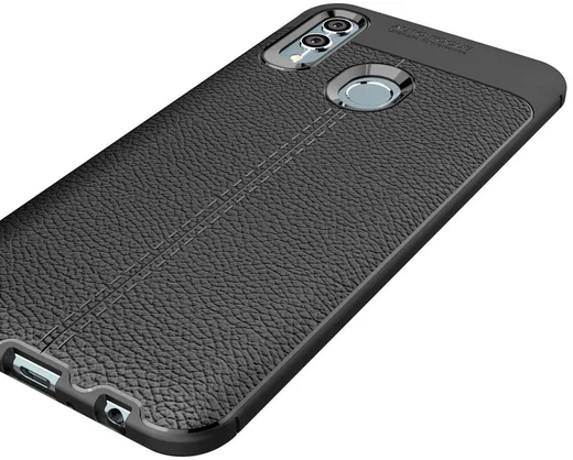 Huawei P Smart (2019) Hoesje met Kunstleer Coating Zwart afbeelding 8
