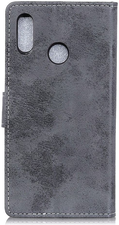 Huawei P Smart (2019) Retro Portemonnee Hoesje Grijs afbeelding 4