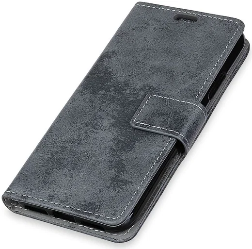 Huawei P Smart (2019) Retro Portemonnee Hoesje Grijs afbeelding 5