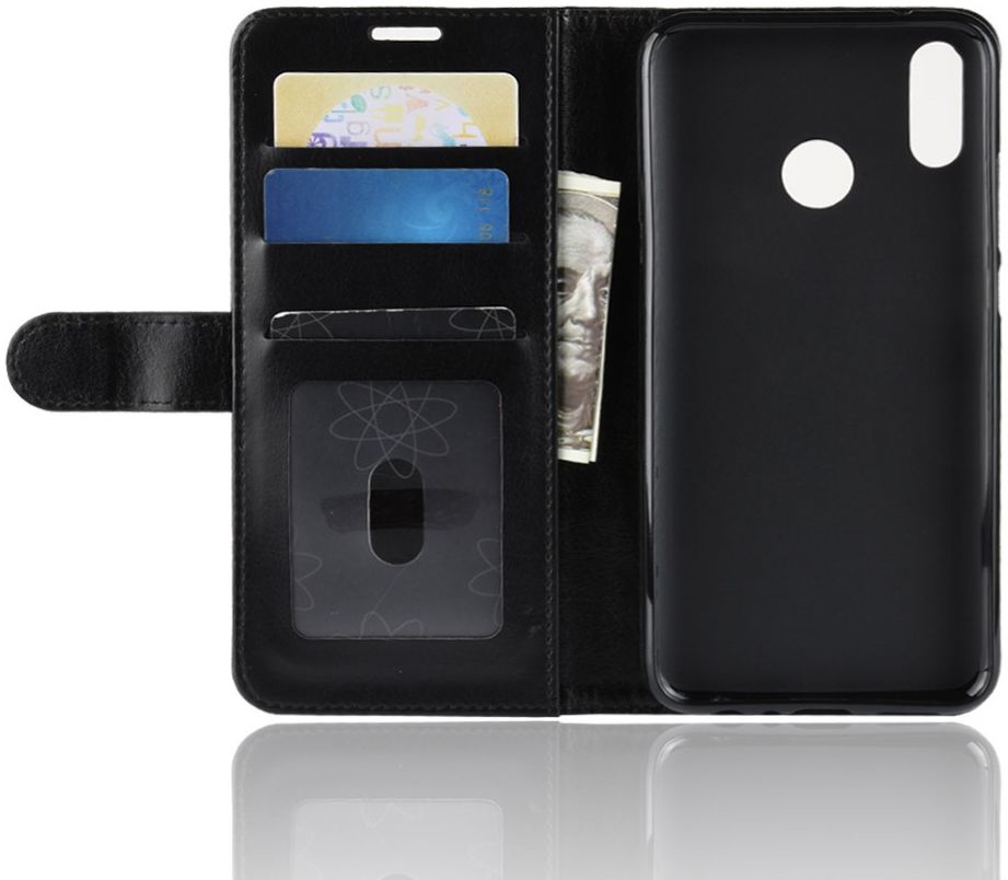 Huawei P Smart (2019) Stijlvol Portemonnee Hoesje Zwart afbeelding 5