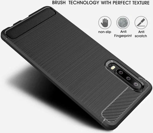 Huawei P30 Geborsteld TPU Hoesje Rood afbeelding 6