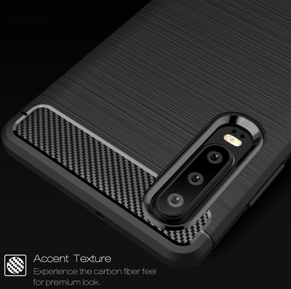 Huawei P30 Geborsteld TPU Hoesje Rood afbeelding 9