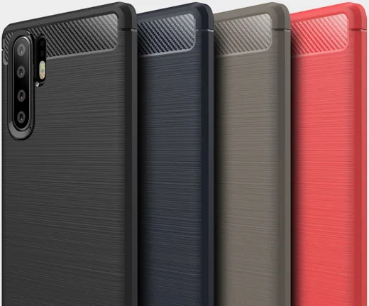 Huawei P30 Pro Geborsteld TPU Hoesje Zwart afbeelding 13