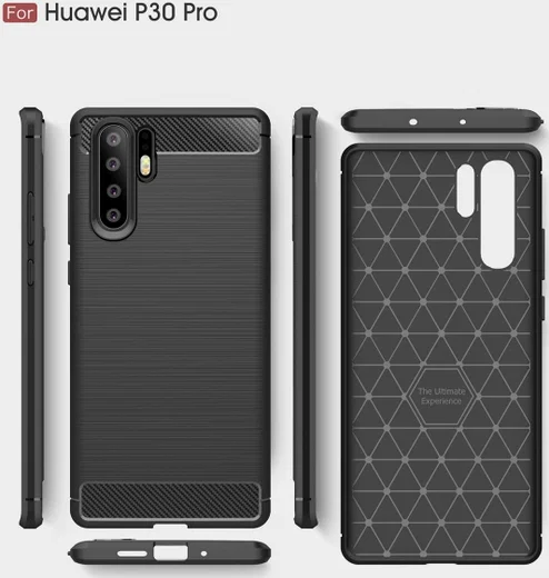Huawei P30 Pro Geborsteld TPU Hoesje Grijs afbeelding 8