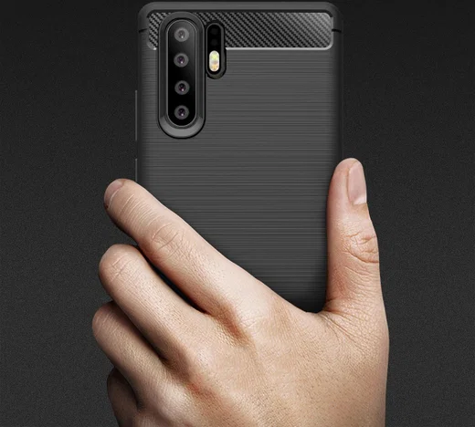 Huawei P30 Pro Geborsteld TPU Hoesje Grijs afbeelding 10