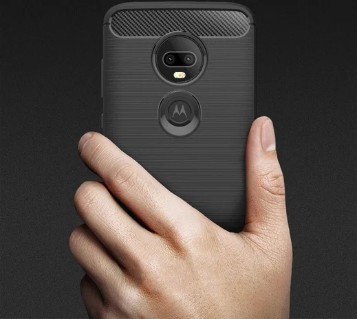 Motorola Moto G7 Geborsteld TPU Hoesje Zwart afbeelding 10
