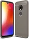 Motorola Moto G7 Geborsteld TPU Hoesje Grijs afbeelding 1