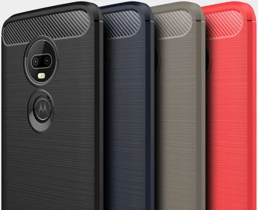 Motorola Moto G7 Geborsteld TPU Hoesje Grijs afbeelding 11