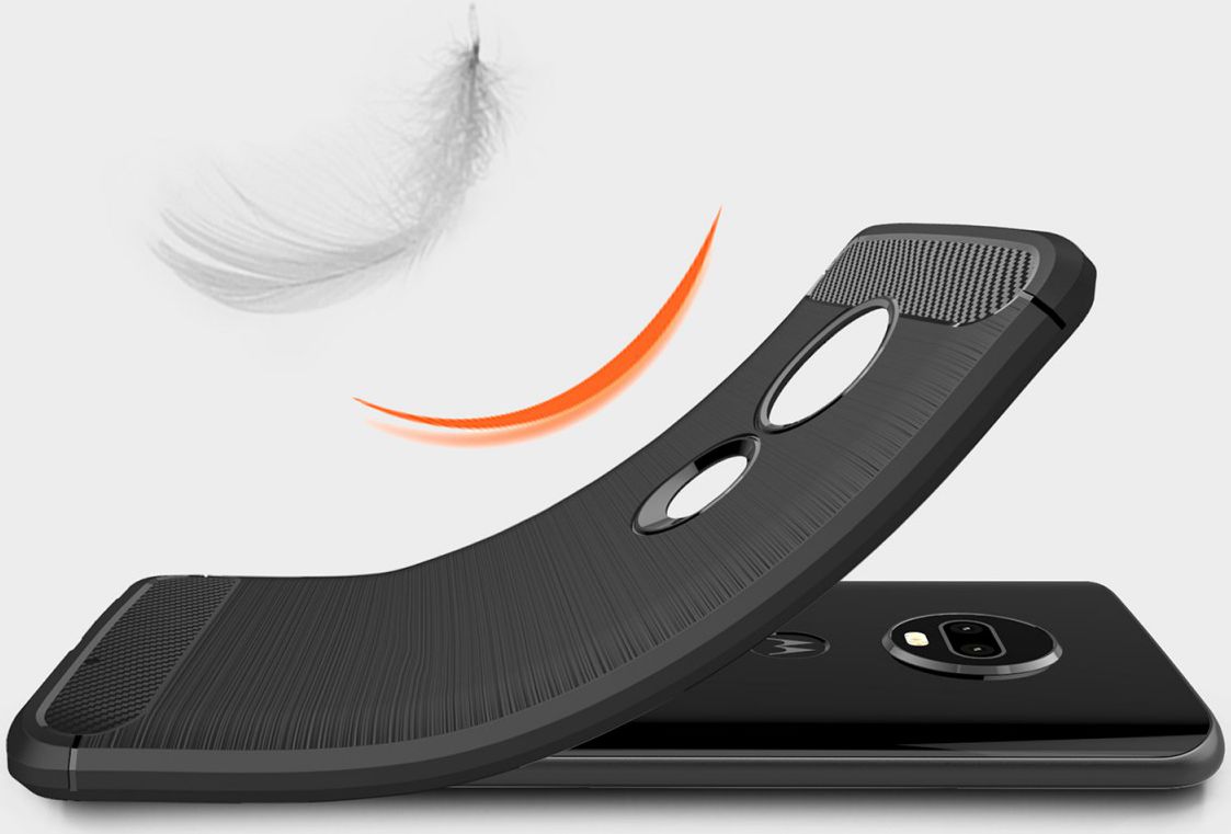 Motorola Moto G7 Geborsteld TPU Hoesje Grijs afbeelding 5