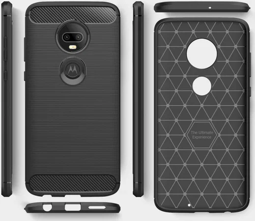 Motorola Moto G7 Geborsteld TPU Hoesje Grijs afbeelding 7