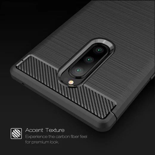 Sony Xperia 1 Geborsteld TPU Hoesje Zwart afbeelding 9