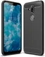 Nokia 8.1 Geborsteld TPU Hoesje Zwart afbeelding 1
