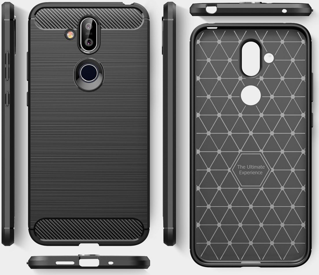 Nokia 8.1 Geborsteld TPU Hoesje Blauw afbeelding 9