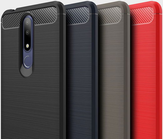 Nokia 3.1 Plus Geborsteld TPU Hoesje Zwart afbeelding 12