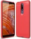 Nokia 3.1 Plus Geborsteld TPU Hoesje Rood afbeelding 1