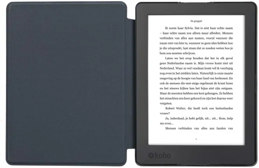 Kobo Aura H2O Edition 2 (2017) Hoesje Book Case Zwart afbeelding 4